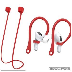 Magnetic Anti-Lost Neck Strap And Anti-Lost Earhook For Airpods Red/Black/White
